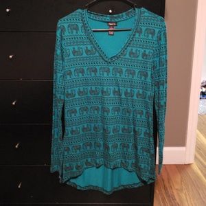 Elephant print long sleeve